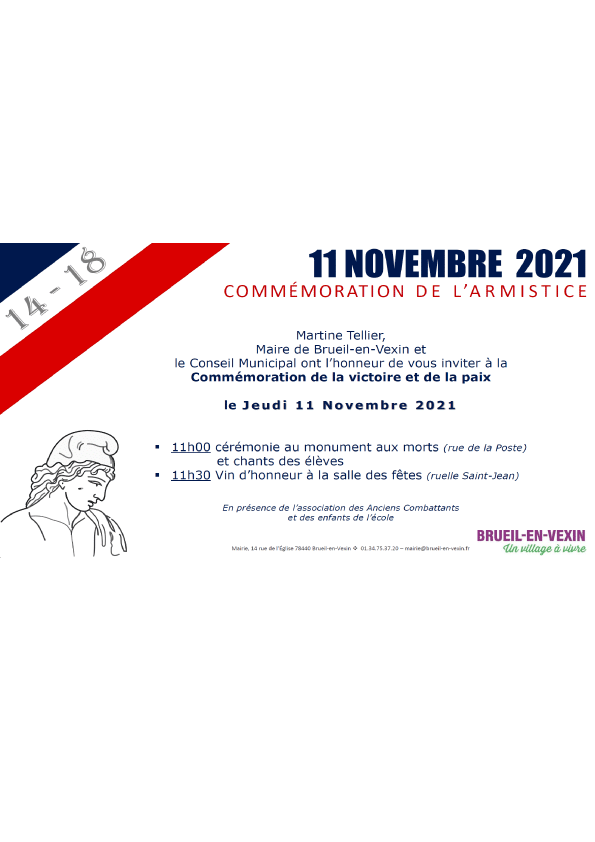 Commémoration de l’Armistice du 11 Novembre